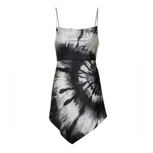 Retrofete NWT 100% Silk slip mini cocktail dress Tie Dye Auris NEW sz Small S